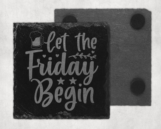 Bar Slate Coaster - Friday (Set of 4) (E108)