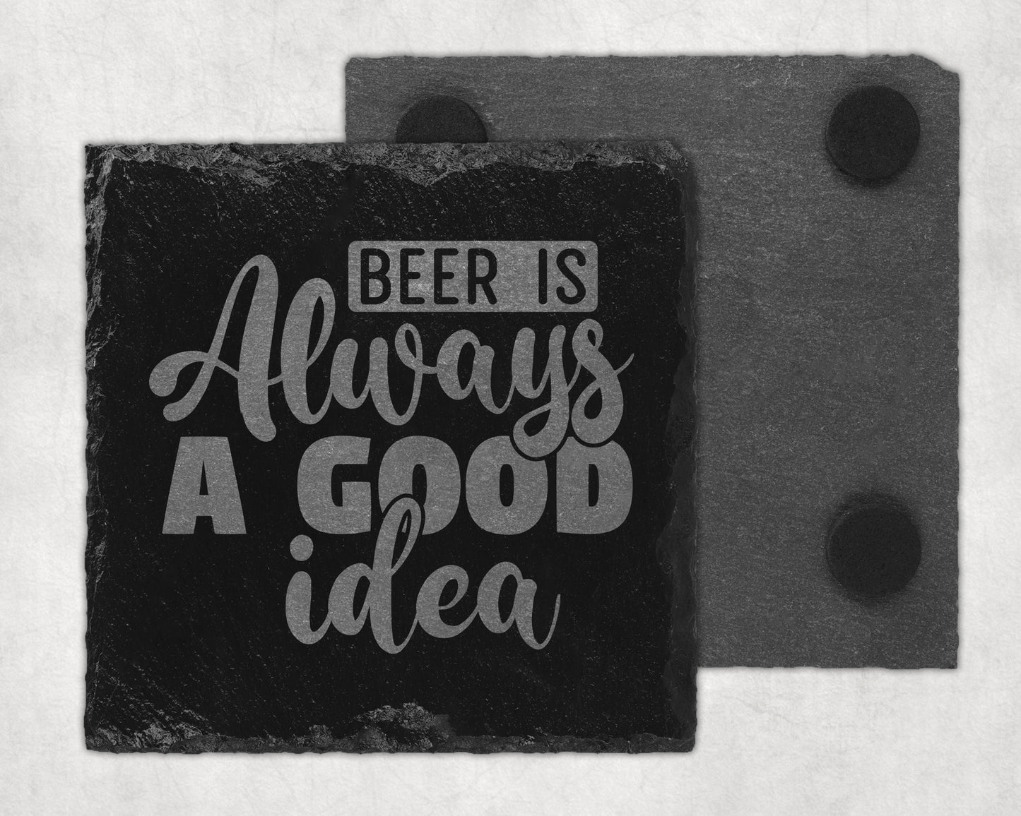 Bar Slate Coaster - Beer (Set of 4) (E11)