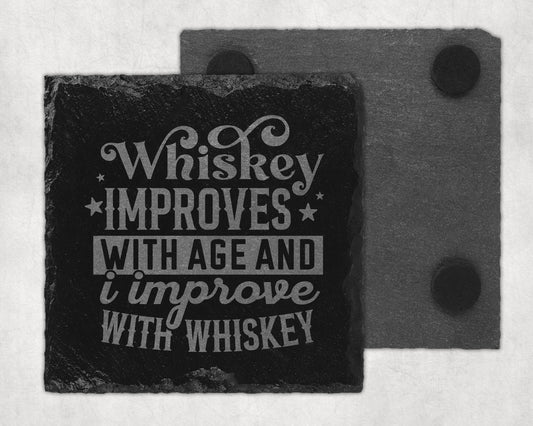 Bar Slate Coaster - Whiskey (Set of 4) (E121)