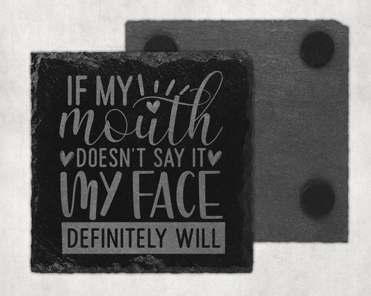 Bar Slate Coaster - Funny Quotes (Set of 4) (E122)