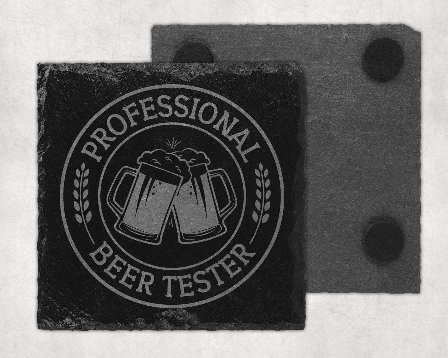 Bar Slate Coaster - Beer Tester (Set of 4) (E138)