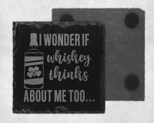 Bar Slate Coaster - Whisky (Set of 4) (E21)