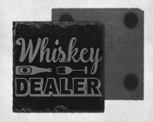 Bar Slate Coaster - Whiskey Dealer (Set of 4) (E49)