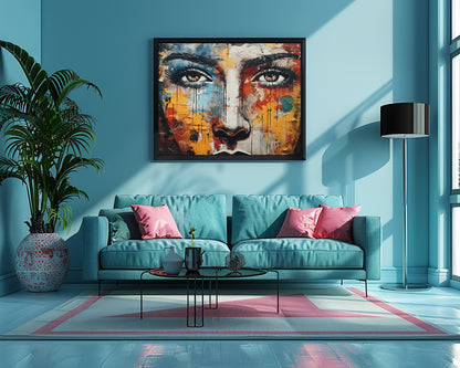 Wall Art - Colorful Face Poster (18"x 24")