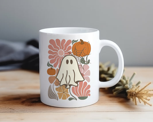 Boho Floral Ghost - Mug