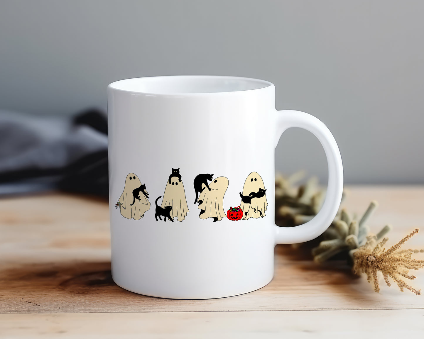 Cat Mom Ghost - Mug