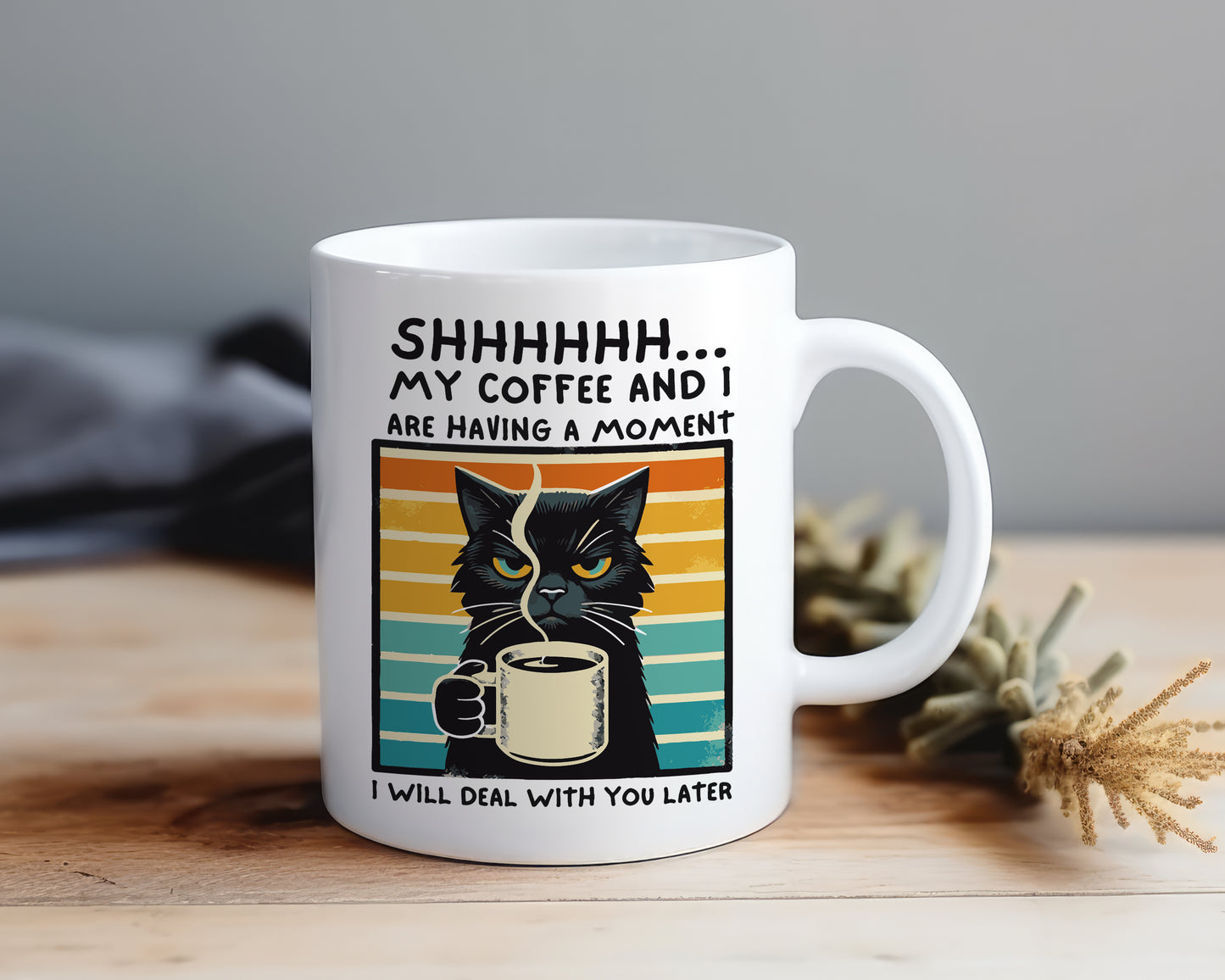 Grumpy Coffee Cat - Mug