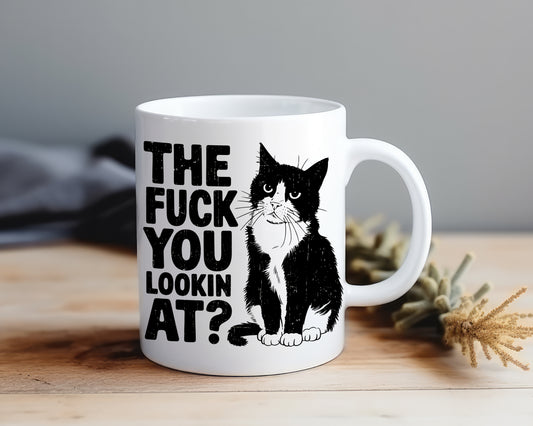 The Fck You Lookin At Cat - Mug