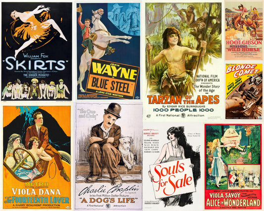 Vintage Hollywood Movie Posters (Set of 50)