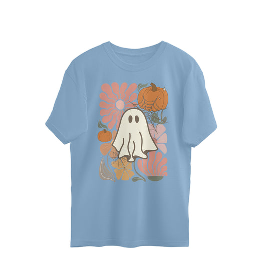 Boho Floral Ghost Oversized T-Shirt