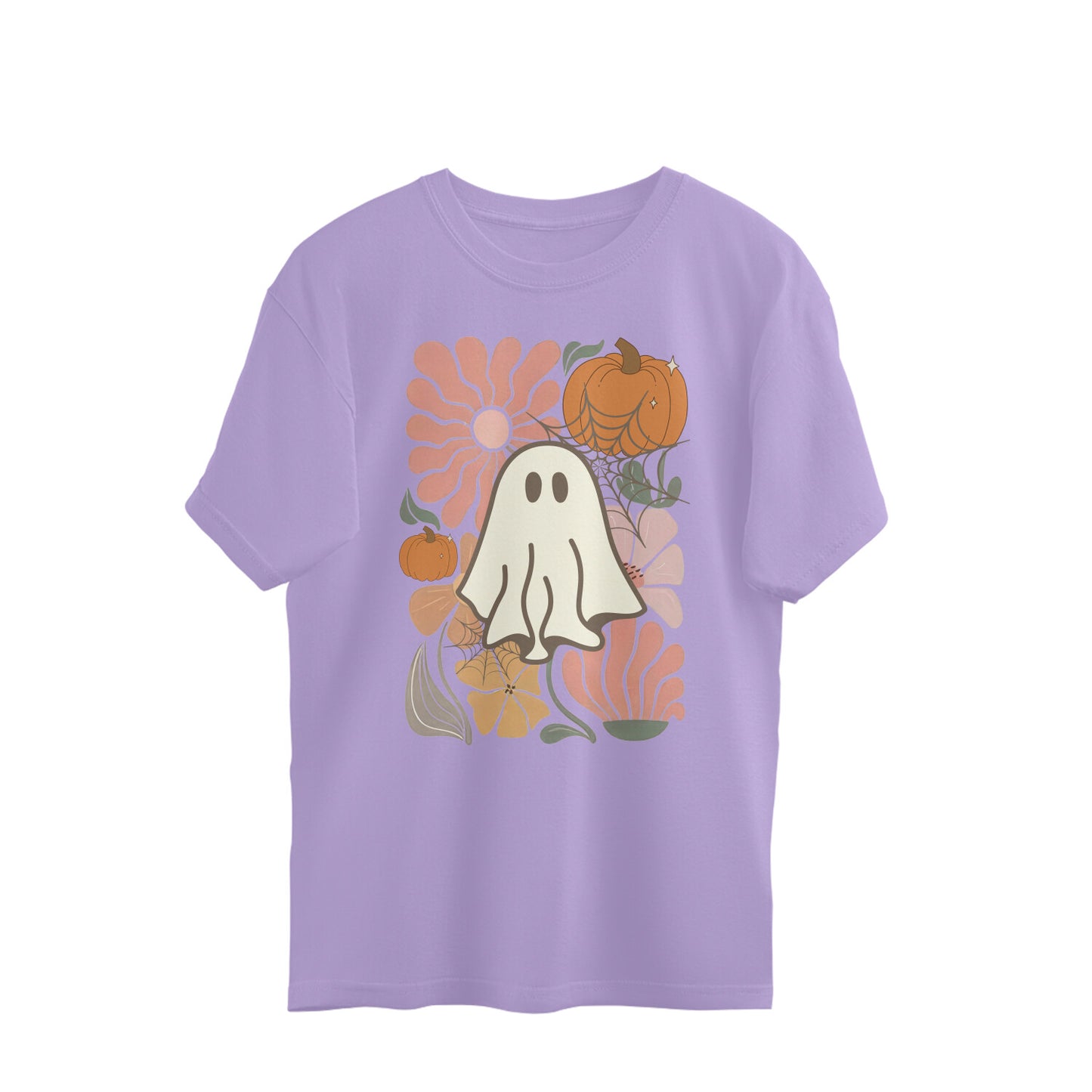 Boho Floral Ghost Oversized T-Shirt