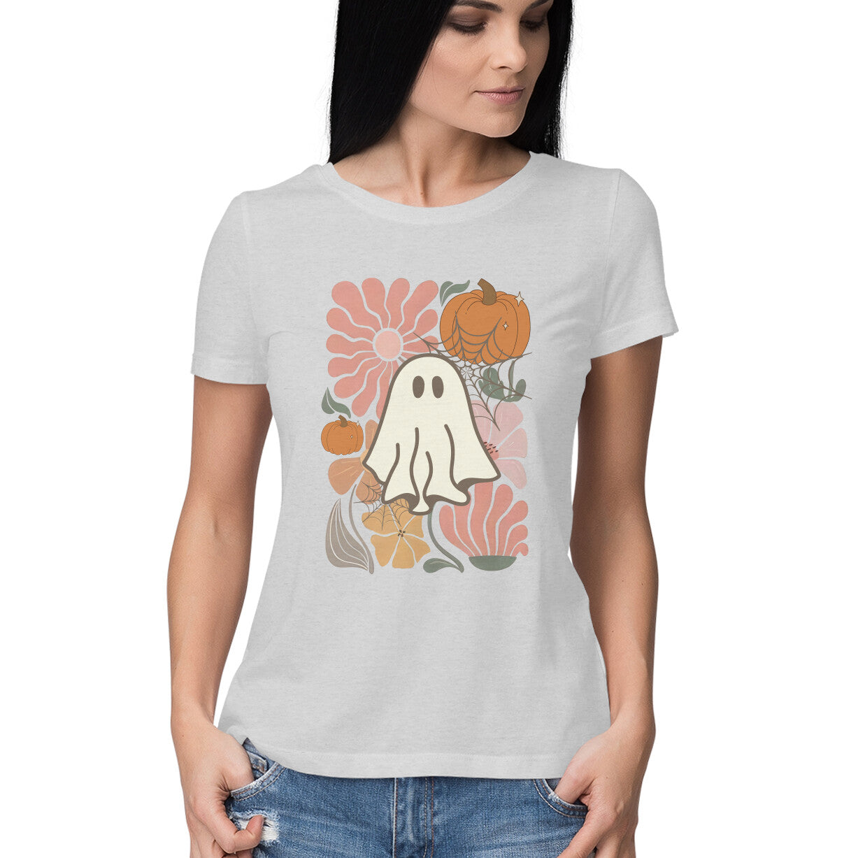 Boho Floral Ghost Women's T-Shirt