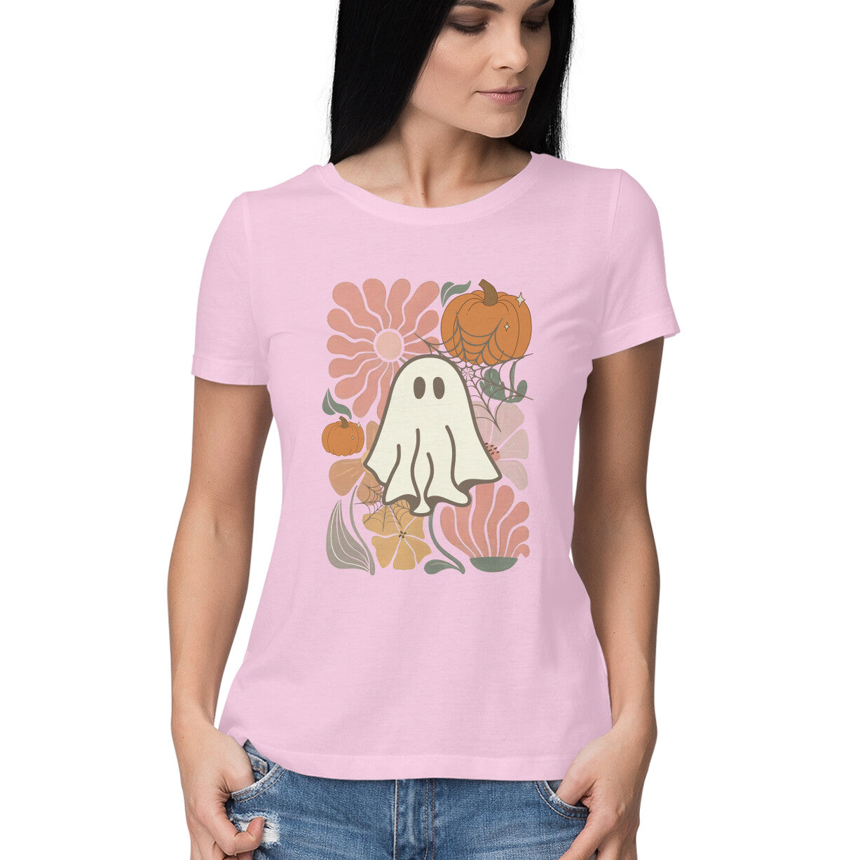 Boho Floral Ghost Women's T-Shirt