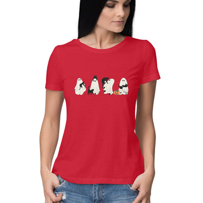 Halloween Cat Ghost Women's T-Shirt