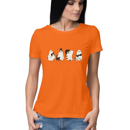 Halloween Cat Ghost Women's T-Shirt