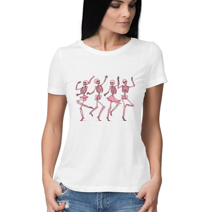 Pink Dancing Skeletons Women's T-Shirt