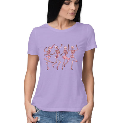 Pink Dancing Skeletons Women's T-Shirt