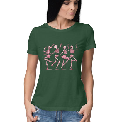 Pink Dancing Skeletons Women's T-Shirt