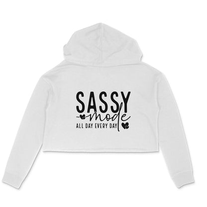 Sassy Mode Crop Hoodie