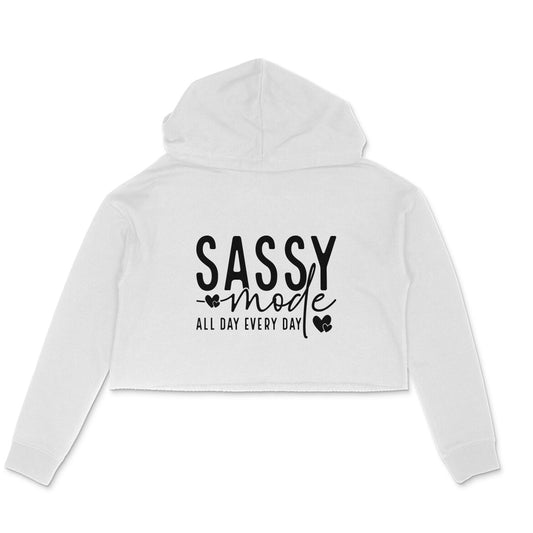 Sassy Mode Crop Hoodie