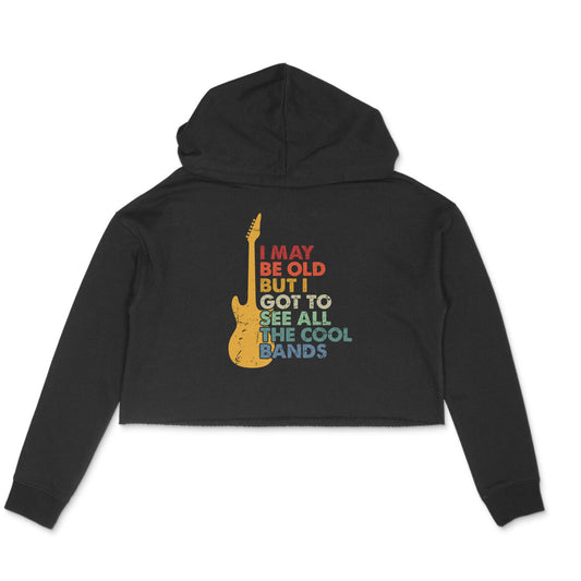 Music Quote Crop Hoodie