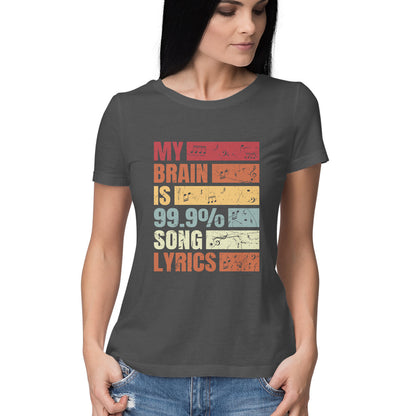 99.9% Song Lyrics Music Lovers Women's T-Shirt