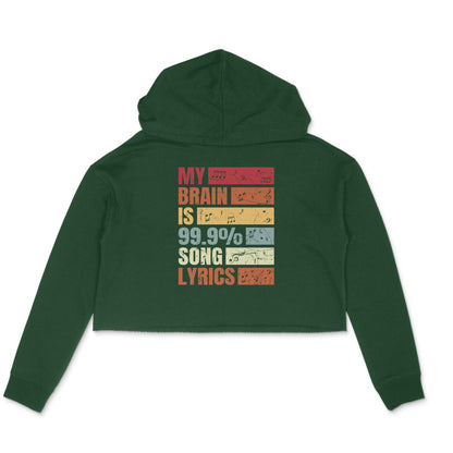 99.9% Song Lyrics Music Lovers Crop Hoodie