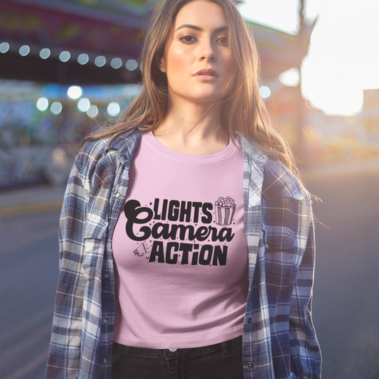 Lights Camera Action Crop Top